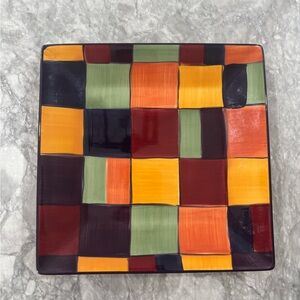 Colorful Square Ceramic Plate